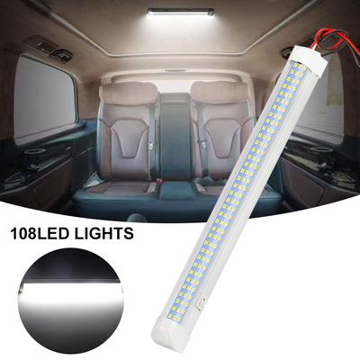 2 stücke Universal Auto 108LED Licht Auto Innen Lesen Licht Dome Fahrzeug Innen Decke Lampe Auto Dach Selbst-klebe Licht Auto-styling