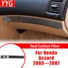 Carbon Fiber Car Accessories Copilot Storage Box Strip Panel Interior Cover Trim Sticker Modification For Honda Accord 2003—2007