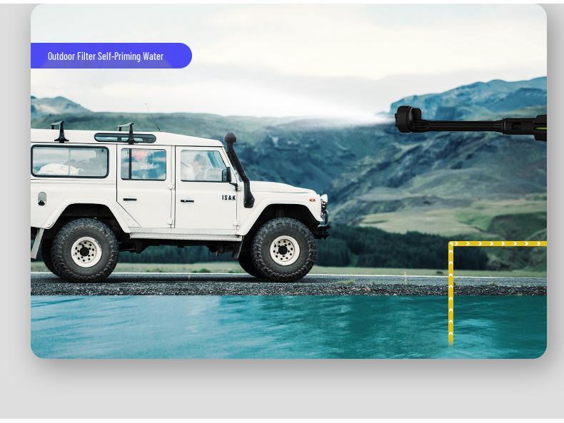 Rechargeable Portable High-Pressure Car Wash Gun with Lithium Battery