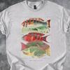 Australian Reef Fish Color Chart Tshirt Tropical Species Shirt Ocean Graphic Gray