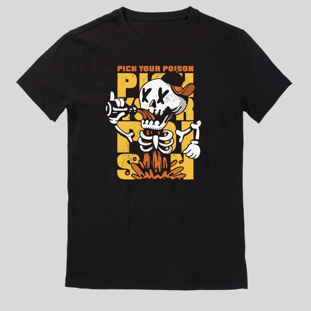 Skeleton Gift Retro Cartoon T-Shirt XXXL