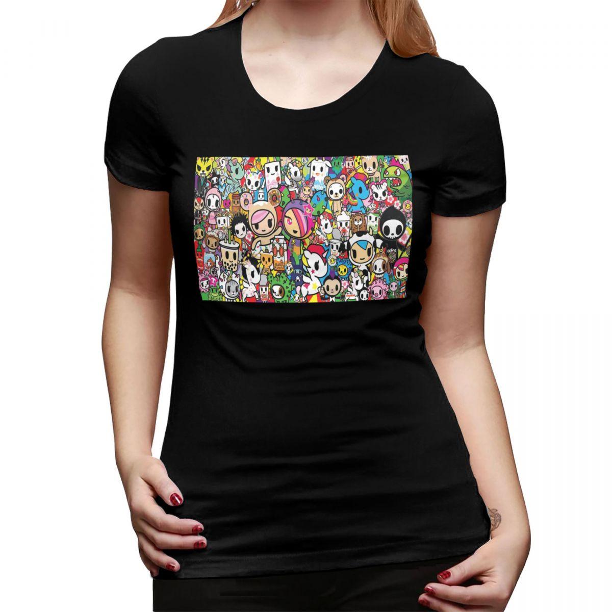 

Tokidoki Kawaii Donutella Sandy Unicorno TShirt for Women Crew Neck Streetwear T Shirts Womens Short Sleeve Clothes Tops 2XL