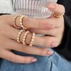 Chinese Retro Gypsophila Shell Bead Ring: Luxurious, Non-Fading Titanium Steel Jewelry for Women