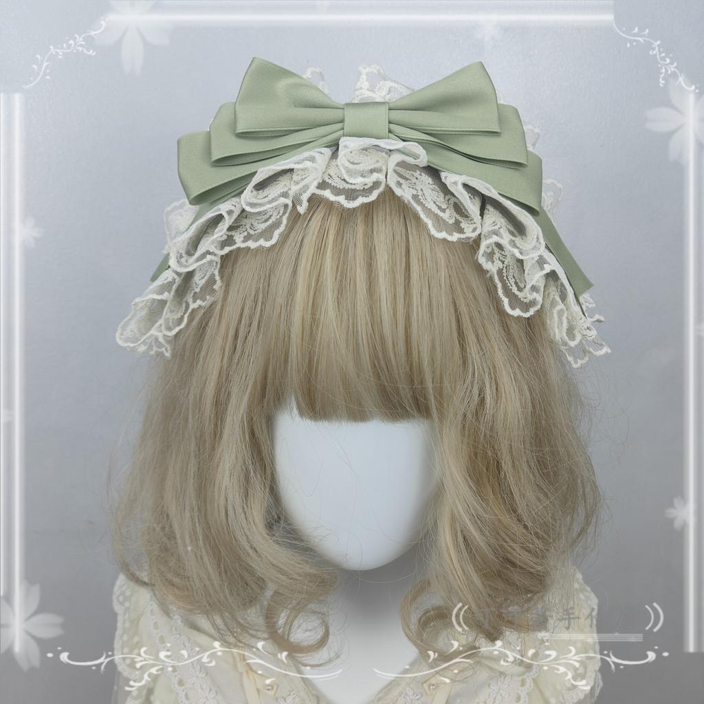 Simple Versatile Lolita Headband Hair Accessories Bow Headband KC Elegant Lolita Lace Headbands Elegant Hair Accessories