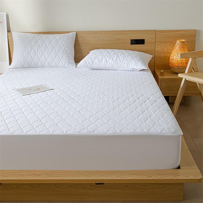 HOMZY 1PC 3D Air Fabric Thick Mattress Cover, 100% Waterproof Mattress Protector, Soft and Breathable Fitted Bed Sheet (No Pillowcase)