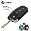 KEYYOU 433MHz 4D63/4D60 Chip Klappschlüssel Fernbedienung Autoschlüssel Für Ford Focus 3 2 Mondeo Fiesta Schlüsselgehäuse 3 Tasten 80/40 Bit