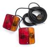 1 Set 12V Trailer Lightboard Taillight 10m Cable 7 Pin Brake Stop License Number Plate & Reflector Turn signal & Warning light