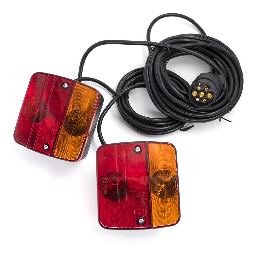 1 Set 12V Trailer Lightboard Taillight 10m Cable 7 Pin Brake Stop License Number Plate & Reflector Turn signal & Warning light
