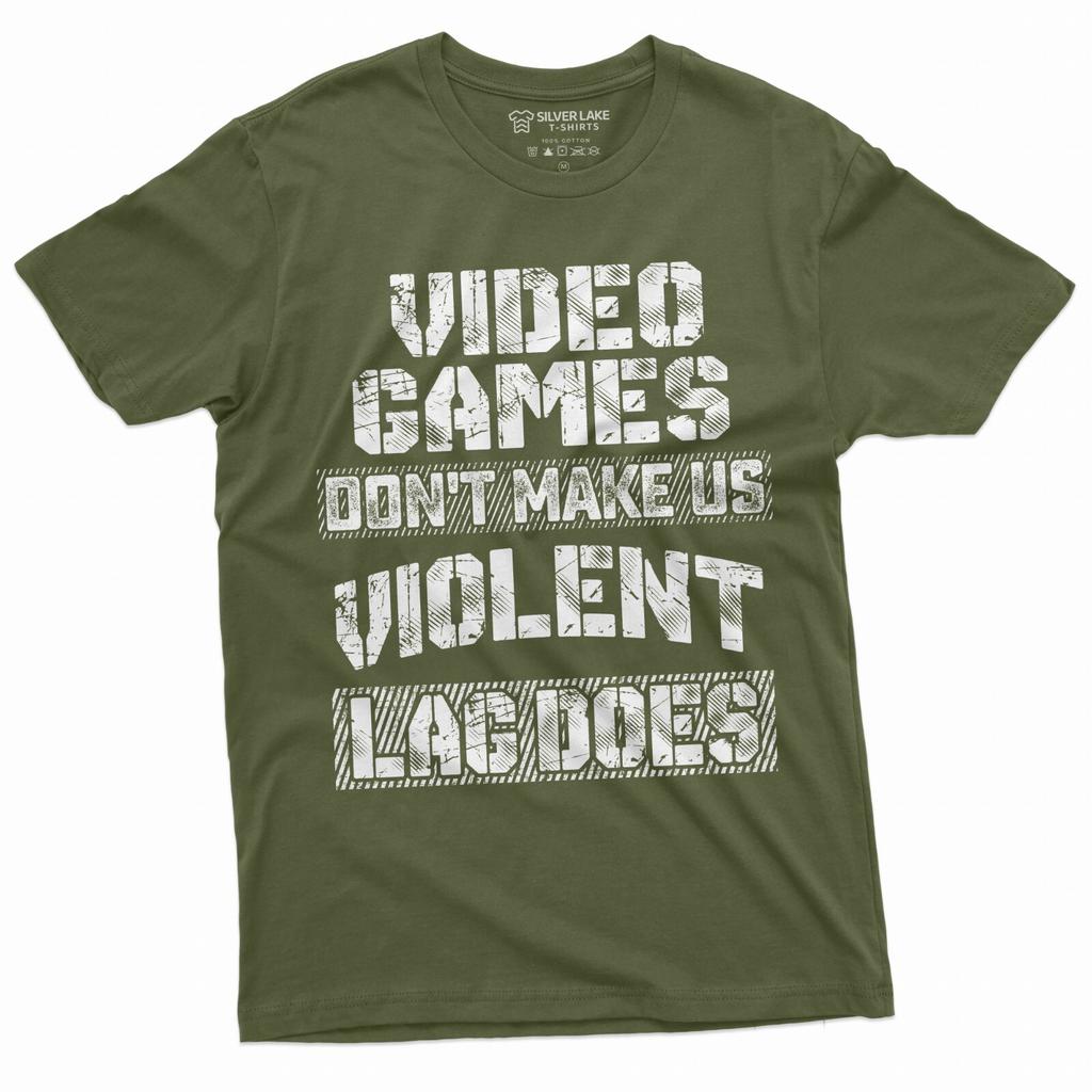 Funny Video Games Gamer T-shirt Console PC Gaming Funny Shirts LAG Birthday Tee