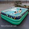 2m/2.6m Large Inflatable Swimming Pool Adults Kids Pools Bathing Tub Summer Outdoor Indoor Bathtub Water Pool Family Party Toys