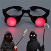 2PCS Halloween Horror Red Eye Glasses Props Funny Personality Scary Horror Glassesparty Tricky Eyes Cosplay Prop Glow-B61B