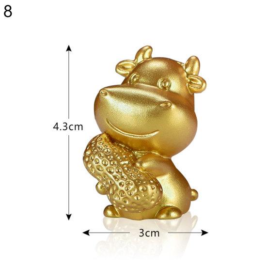 Kreslený kráva dobytek design auto domácí stůl zahrada sukulentní pryskyřice dekor ozdoba