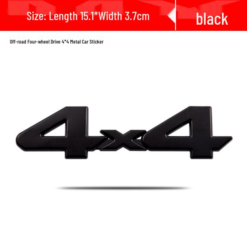 Off-road 4x4 Metal Car Sticker for Jeep Wrangler Compass - 3D Four-wheel Drive Modified Rear Emblem
