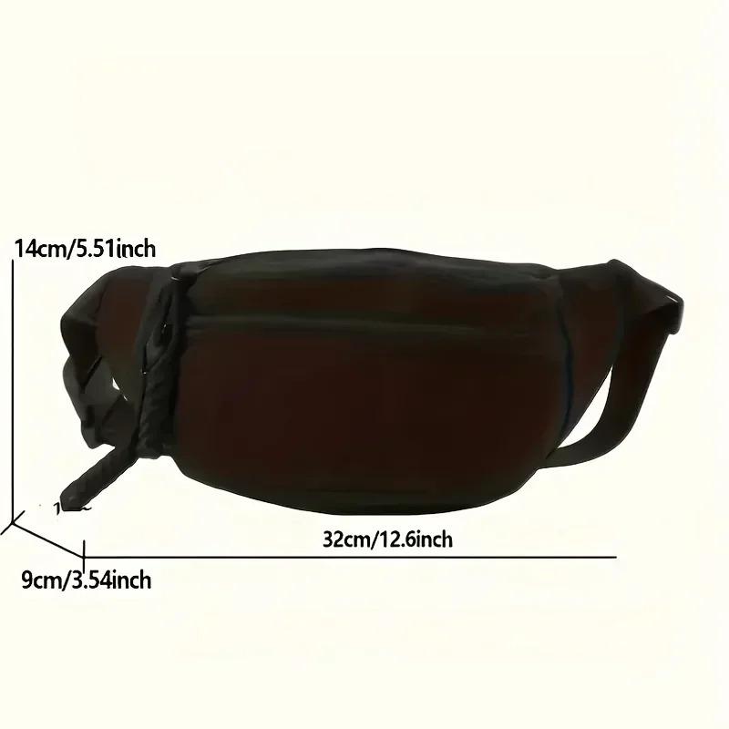 Versatile Nylon Waist Bag, Sports Fanny Pack, Casual Crossbody Shoulder Bag, Zipper Closure,Ideal for Work,Travel, and Daily Use