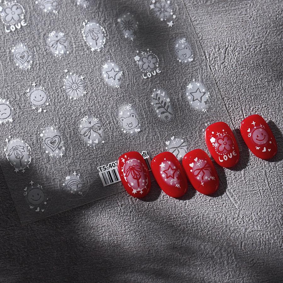 

Magico Ferrite 5D Embossed Starlight Pro Frosted Sheer Nail Art Stickers TS-4038.