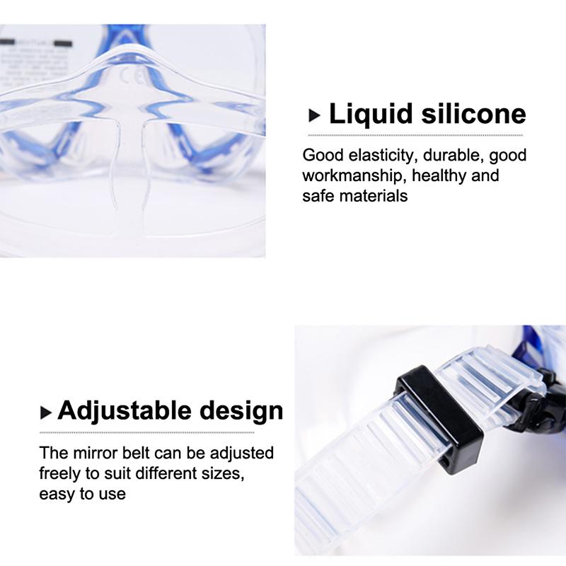 Diving Mask Snorkel Professional Scuba Diving Masks Snorkeling Set Adult Silicone Skirt Snorkeling Mask Diving Mask Goggles