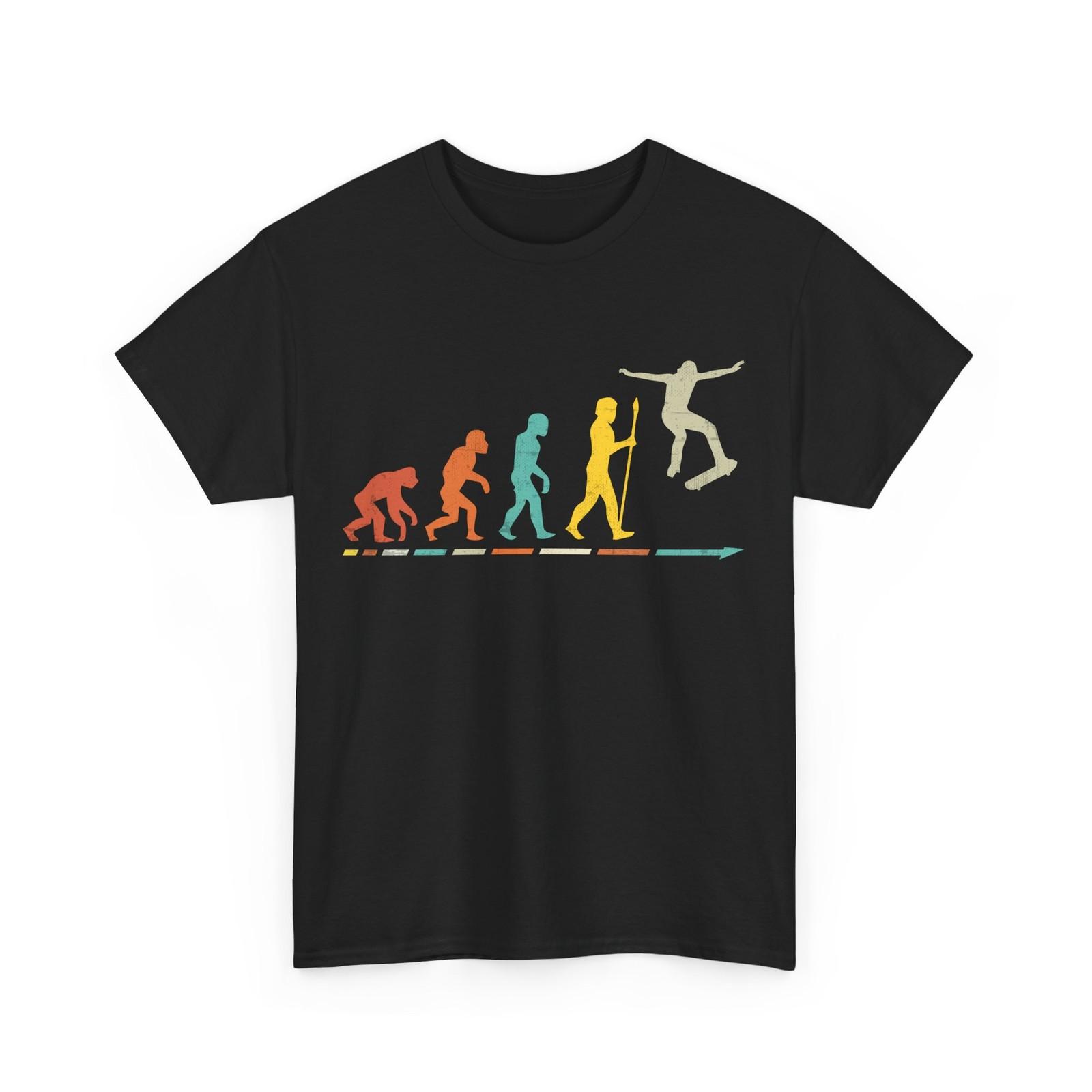 Skateboarder Evolution T-Shirt Mens Womens Tees Top, Skateboarding Skating Lovers Women Men Shirt XL