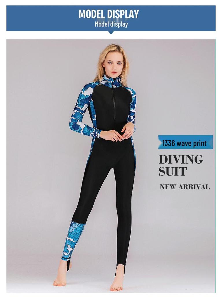 Fato de Banho Feminino Plus Size de Manga Comprida de Secagem Rápida Sharkbutt - Fato de Proteção Solar contra Águas-Vivas para Mergulho e Surfe