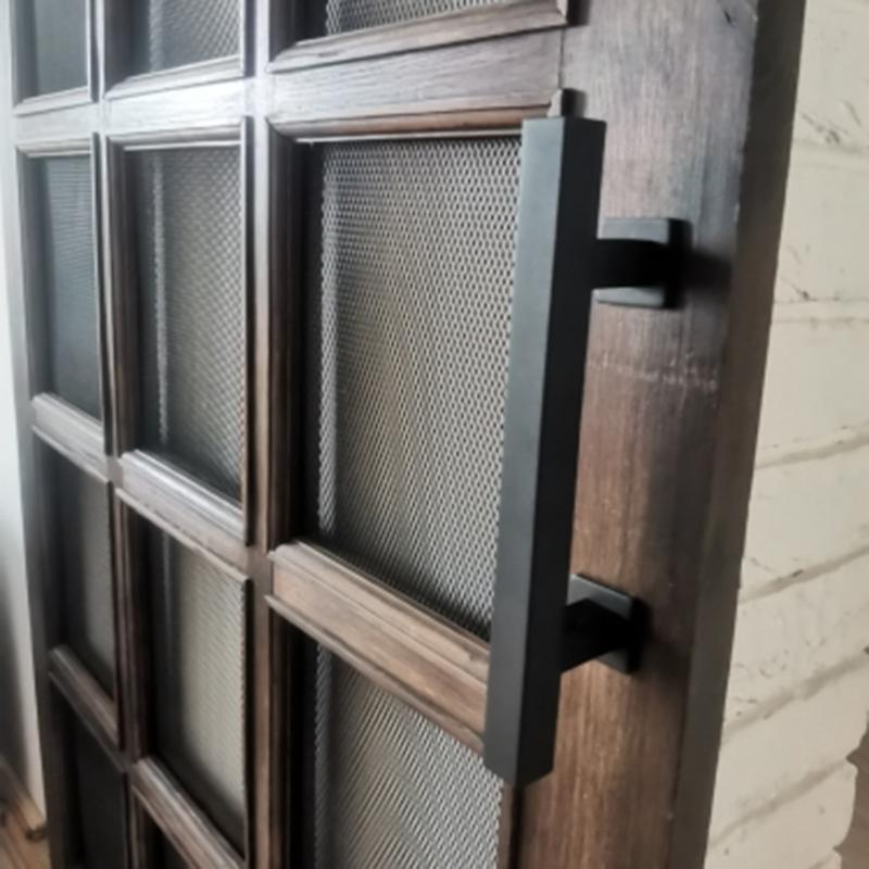 Steel Sliding Barn Door Handle Pull Cabinet Flush Hardware Set Wood Door Handle Interior Door Furniture Handle Hardware