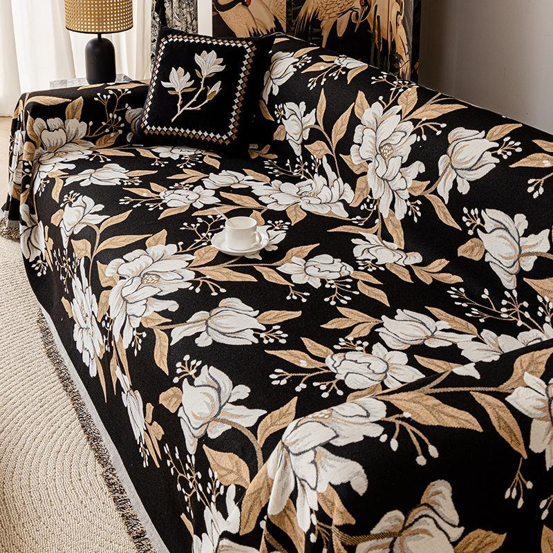 Hochwertiges Chenille Vollbezug Leichter Luxus Bezugstuch Einteiliges Sofa-Handtuch Anti-Katzenkratzer Universalbezug All-inclusive Vier-Jahreszeiten-Nutzung