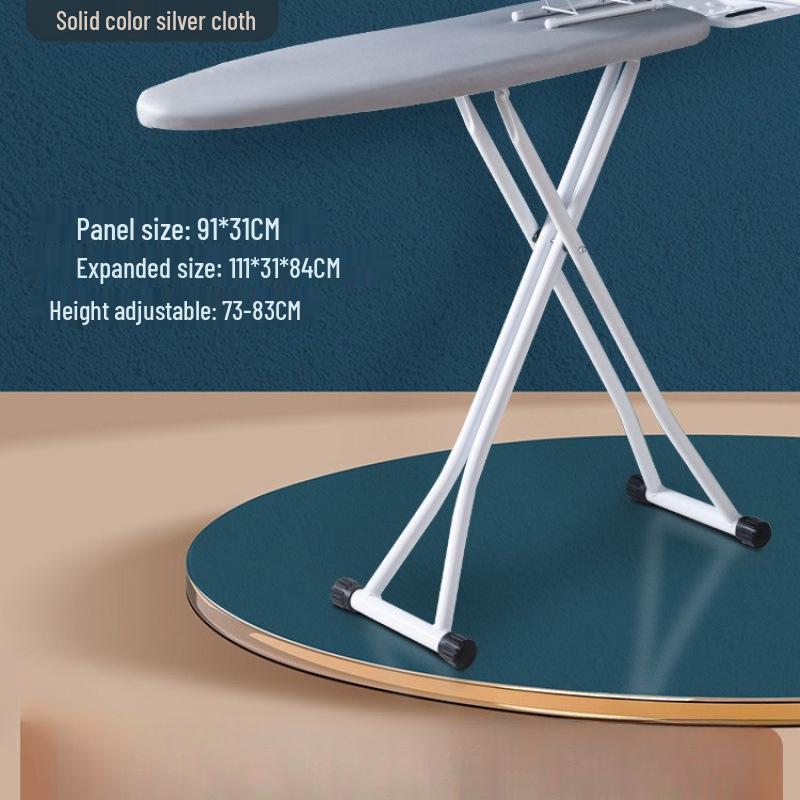 Large Folding Vertical Ironing Board with Widened Pad and Clothes Rack