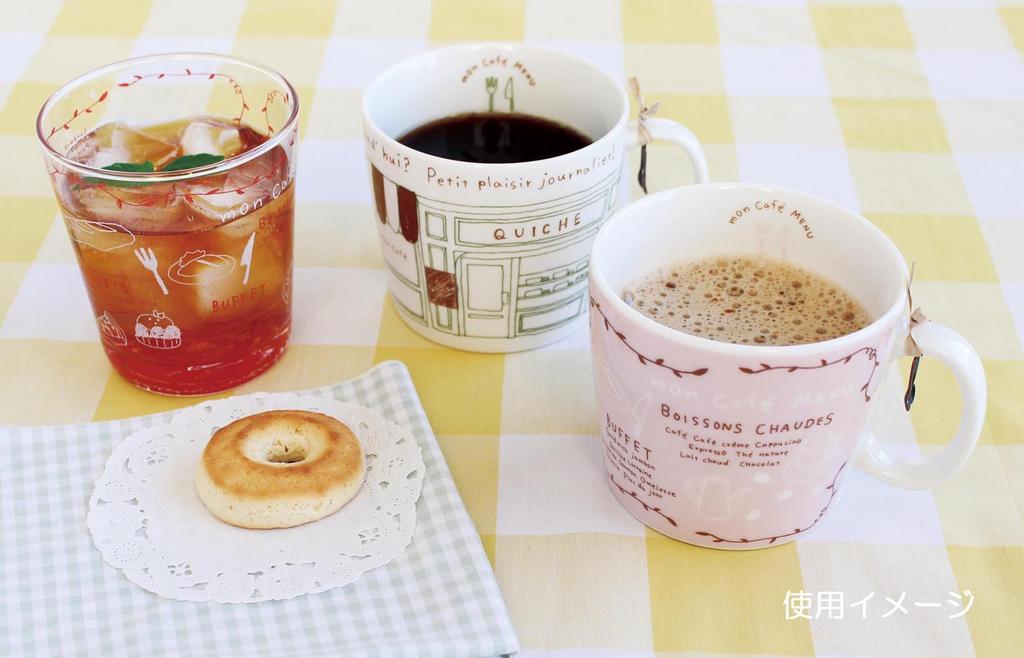 Mon Cafe Menu Mug, Pink, 026151