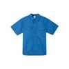SB Tanglin Solid Woven Skateboarding Short Sleeve Shirt Unisex Tops Industrial-Blue FQ0400-457