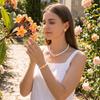 Boho Chic Big Flower Clay Beads Bracelet Colorful Handmade Woven Earrings  Summer