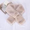Korean Style Plush Faux Fur Snood: High-End, Thickened Luxury Scarf for Winter