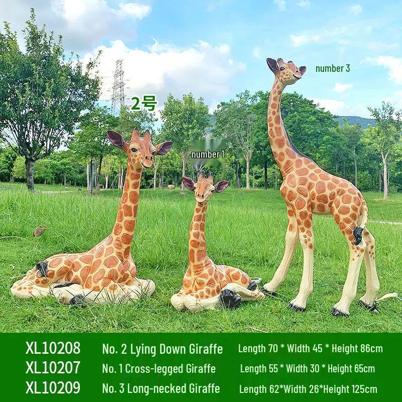 Outdoor Fiberglass Giraffe Sculptures