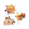 Interactive Ball Dog Toy for Aggressive Chewers Training Decompress Bite Resistant Plush Handle Dog Toys with Bells Pet Supplies