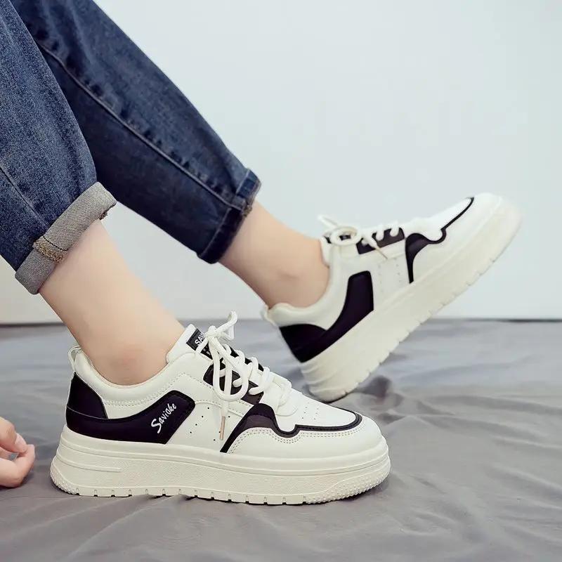 Fashion Spring Autumn Women's White Shoes Sports 2024 New Athletic Ladies Footwear Sneakers Vulcanized Shoe A On Sale Daily Routine In H