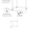 Double Layered Clear Acrylic Corner Storage Rack Desktop Organizer