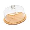 Cover Serving Tray Wooden Cake Stand with Lid Visible Cheese Board Dessert Display Food Dust