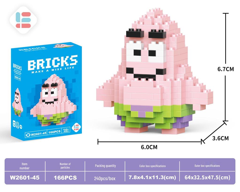 Stavebnice Santa Clause z mikročástic: 60 typů, Slepá krabička kompatibilní s Lego