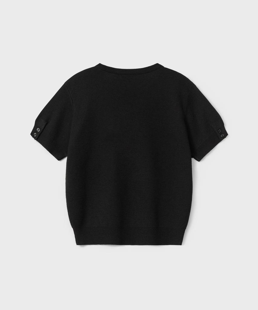 Bellie (W) Silky Minimalist Crewneck Knit - Black