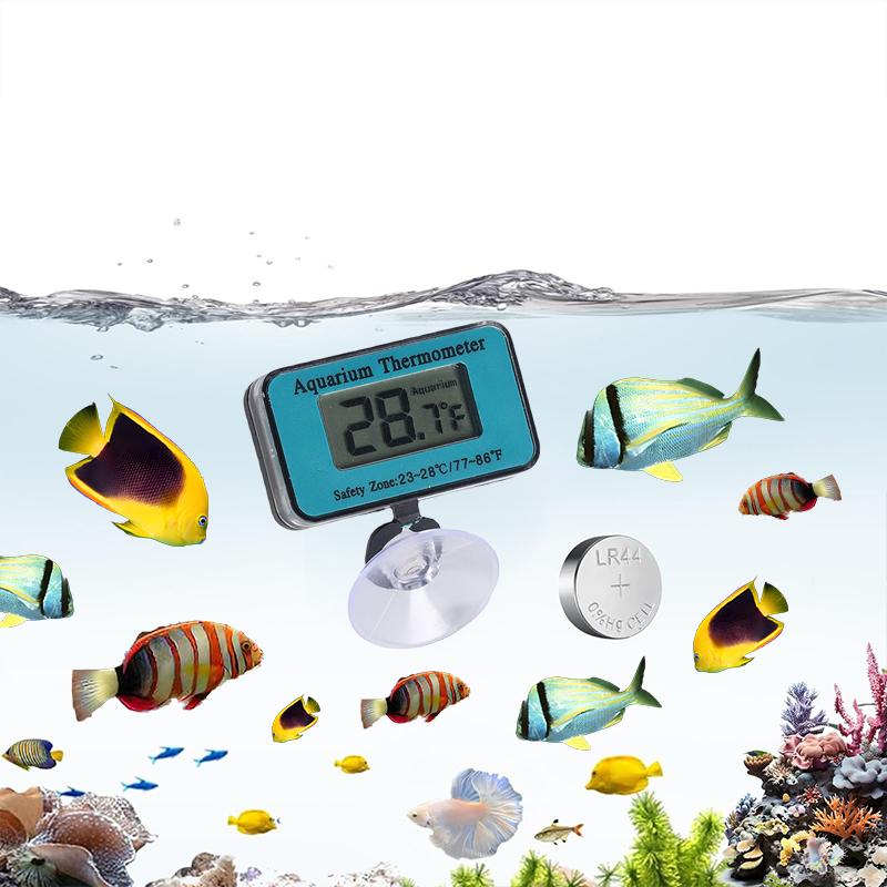 Aquarium Underwater Thermometer For Saltwater And Freshwater Replaceable Battery Temperature Error ±1℉ Or ±1℃