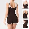 Seamless European Yoga & Dance Bodysuit with Chest Pads – Tight-fitting, Beautiful Back Design.