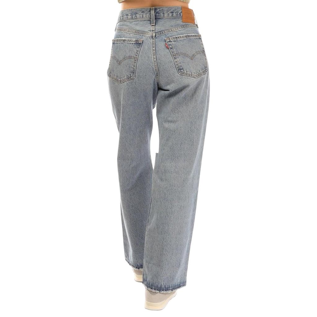 Levis Womens/Ladies Distressed Wide Leg Baggy Jeans