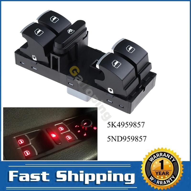 For VW Volkswagen CC Jetta Golf MK5 MK6 Passat Tiguan Electric Master Window Switch Lifter Control Button 5ND959857 5K4959857