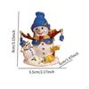 Christmas Ornament Trinket Box Jewelry Hand Painted Decorative with Hingd Rings Holder