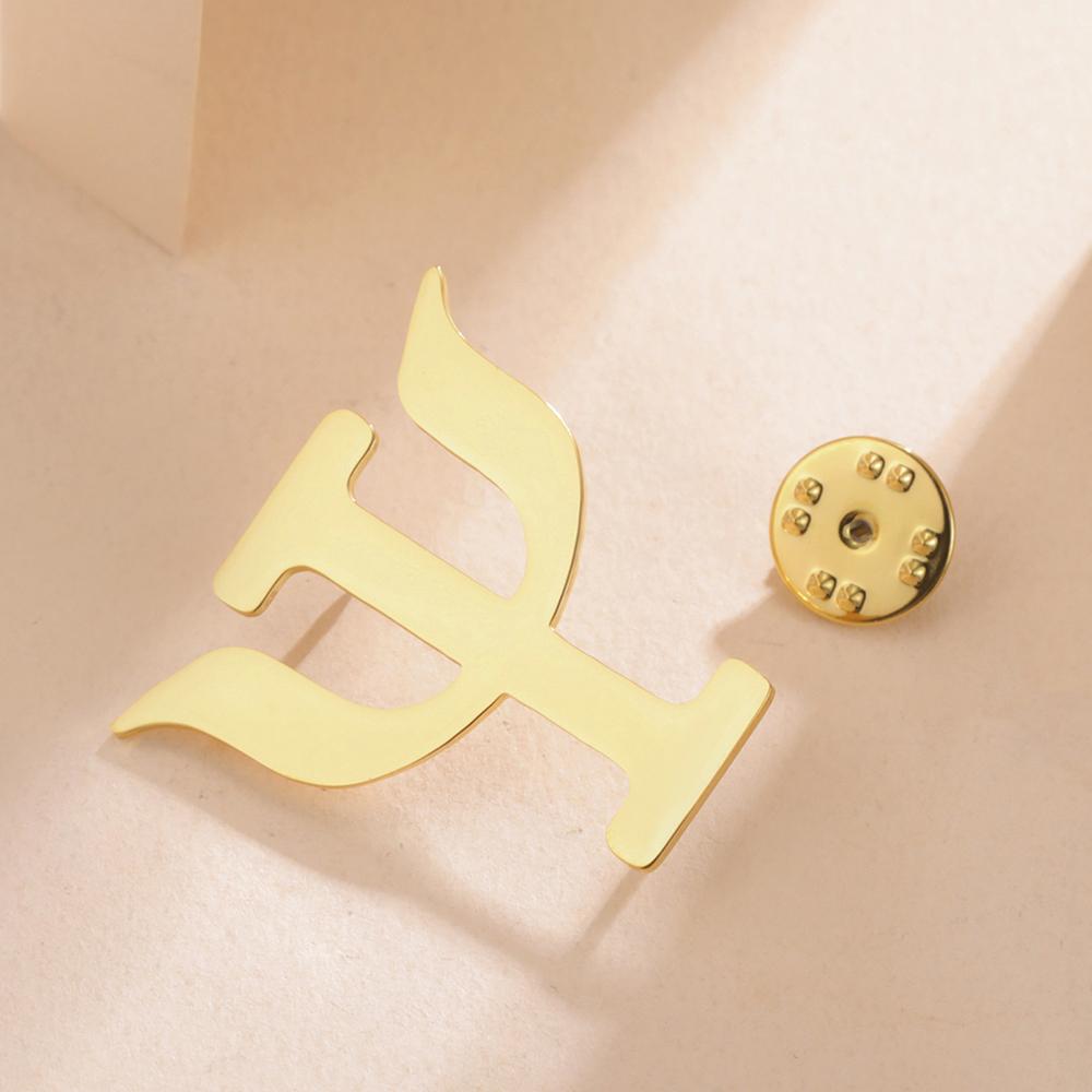 Spilla Segno Psi Dawapara Spille a Risvolto Lettera Greca Accessori in Acciaio Inossidabile Regalo per Psicologo Gioielli Spirituali Curativi