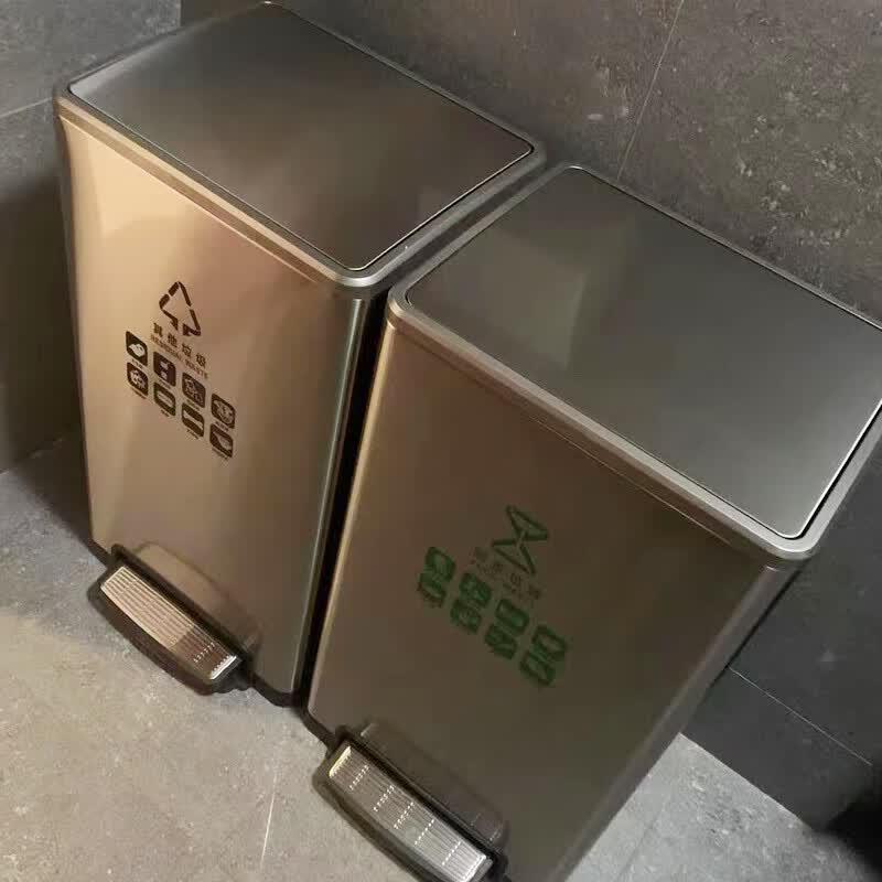 Jinke Stainless Steel Foot Pedal Commercial Trash Can