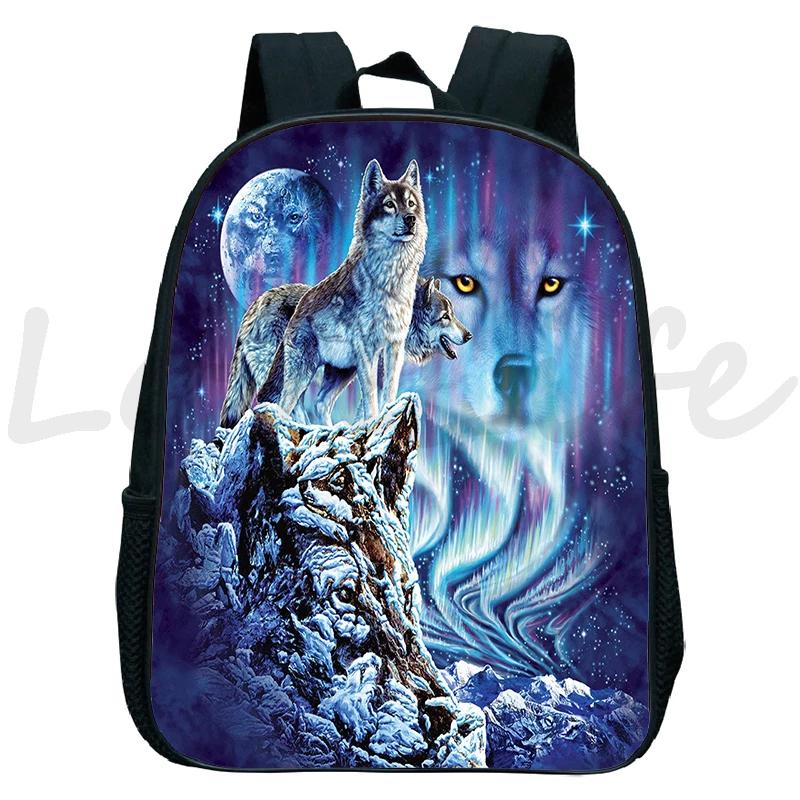 Huilende Wolf Rugzak voor Jongens Meisjes Leuke Dieren Kleuterzakken De Wolfpack Schooltas Kinderen Terug Naar School Mochila