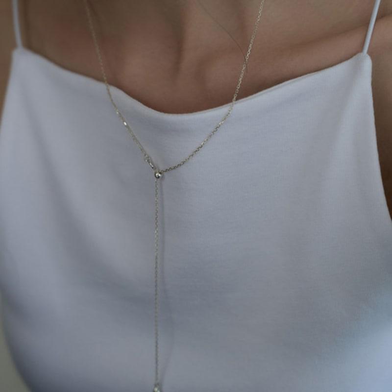 Dawn of Me Rosee. Drop Long Necklace