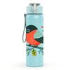 1PC Floral Red Bird Art 750ml Color Plastic Sports Water Bottle Leakproof Flip Straw Lid Suitable for Sports Office Home Use