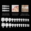500Pcs Fake Toenail Tips Set Full Cover False Toe Nail Tips for   Nail Art & Manicure Salons 12 Sizes