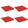 4 Piece Seat Cushion Set SOEST 4 Pcs. 100percent Polyester Red
