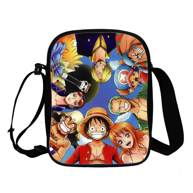 Animation Peripheral Messenger Bag, Primary And Secondary School Student Schoolbag 3D Full Color Printing Double-Layer Shoulder Bag Portable