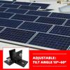 2er-Pack Verstellbare Solarpanel-Neigungsmontagehalterung Basis, Neigungswinkel 10-60 Flachdachmontagehalter, Wohnmobil-Solarpanel-Halterungen Klemme